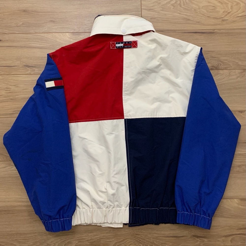 90’s Tommy Hilfiger Jacket + Packable Hood (Sz L) - Picture 10 of 12